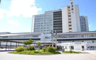 Huvudentrén till Centralsjukhuset Kristianstad.